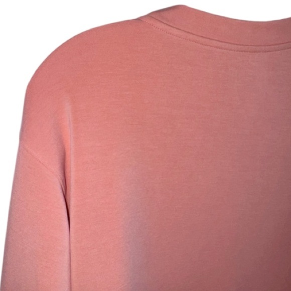 Athleta Willow V-Neck Sweatshirt 798713 Sz XS Sunset Glow Orange Peach Preppy - Picture 11 of 12